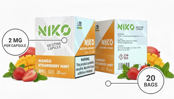 Cápsulas Nicotina Mango Strawberry Mint - Mezcla Exótica Suave