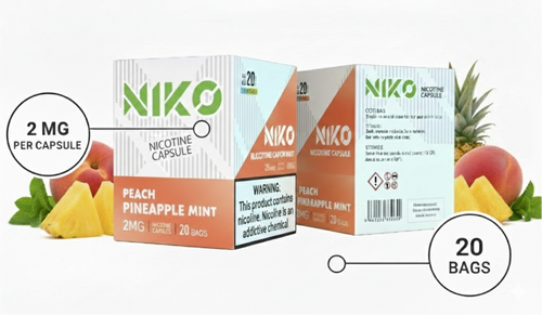 Cápsulas Nicotina Peach Pinapple Mint - Fusión Tropical Refrescante
