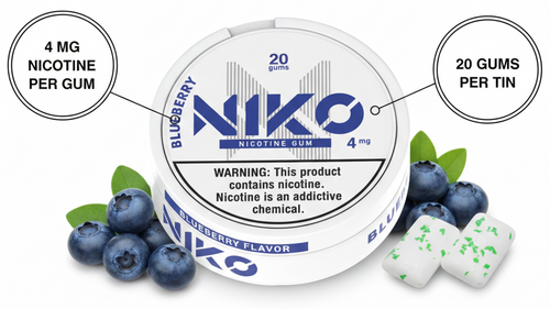 Chicles Nicotina Blueberry - Arándano Intenso