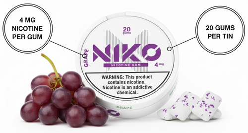 Chicles Nicotina Grape - Uva Jugosa y Dulce