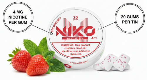 Chicles Nicotina Strawberry - Fresa Dulce y Refrescante