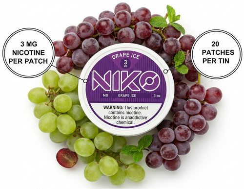 Parches Nicotina Grape Ice - Dulzura Helada