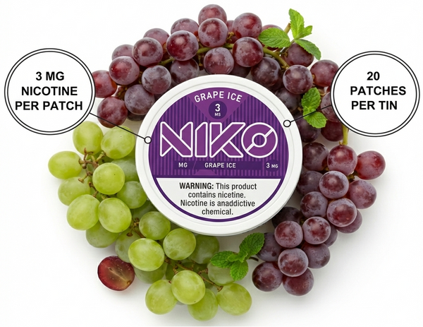 Parches Nicotina Grape Ice - Dulzura Helada