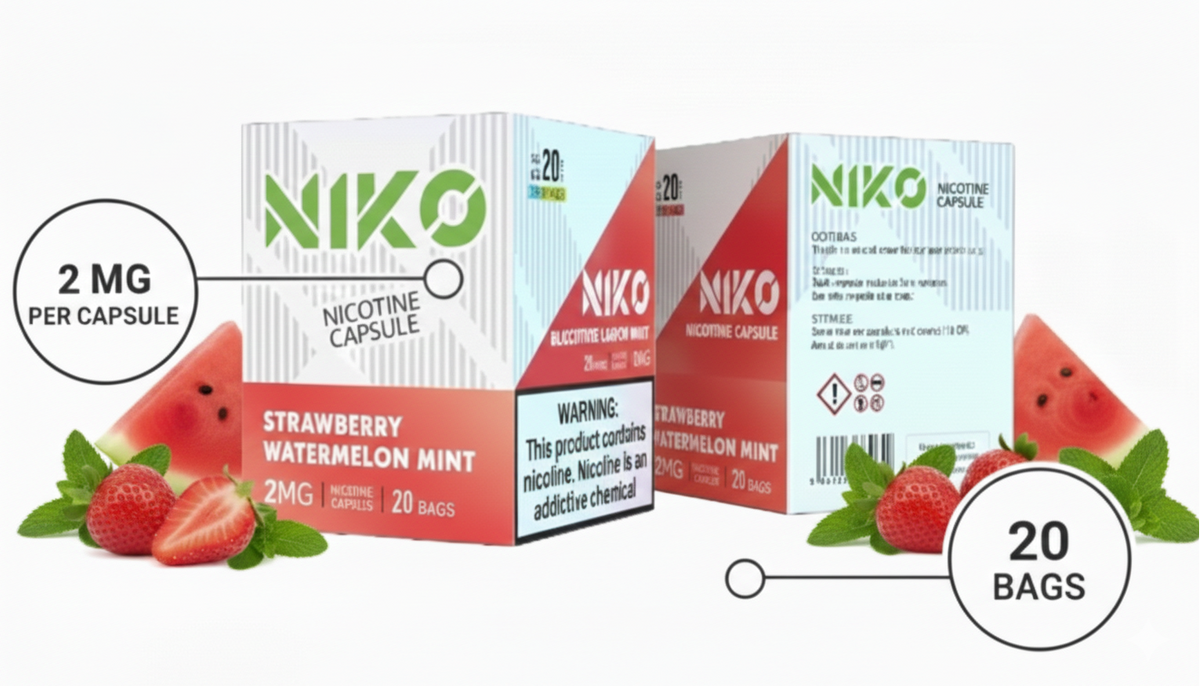 Cápsulas Nicotina Strawberry Waterlemon Mint - Dulzura Frutal y Fresca